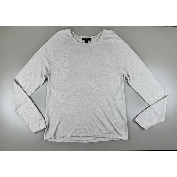 Banana Republic Men’s Silk Linen Sweater M Oatmeal Crewneck Smart Preppy Minimal - Picture 1 of 10